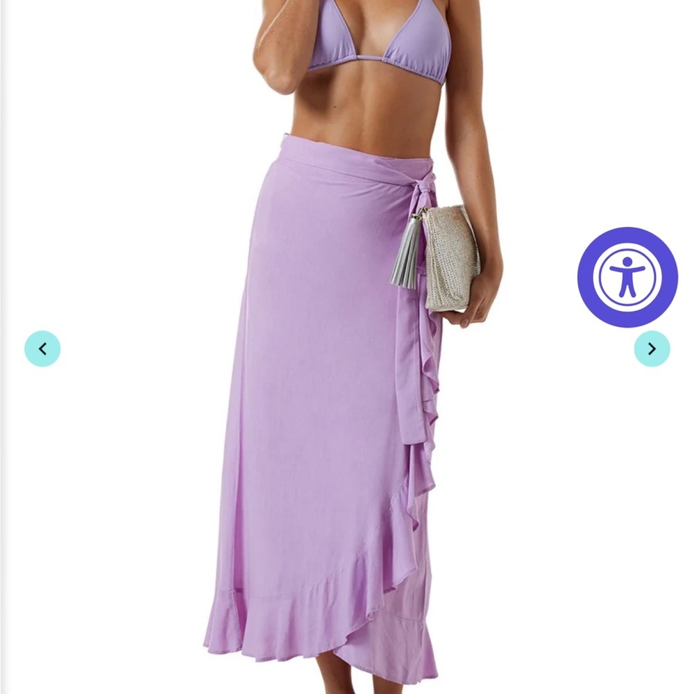 Melissa Odabash DANNI LILAC SKIRT Large Wrap Maxi